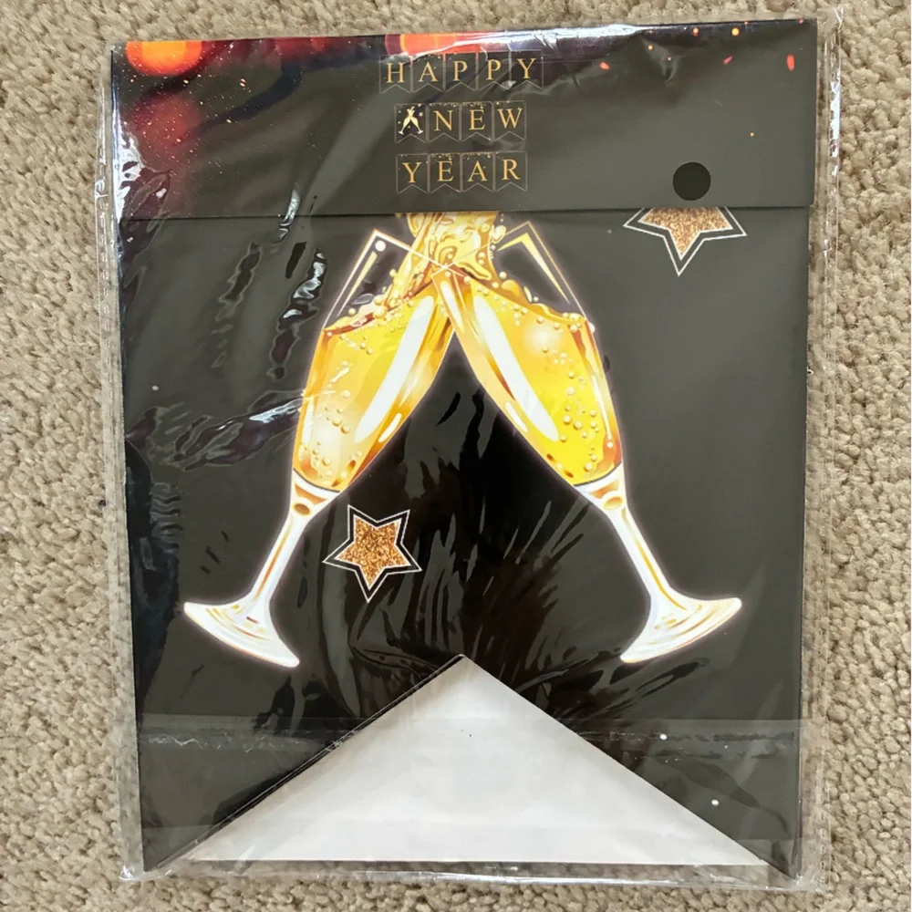 Glitzy Black & Gold New Year’s Eve Party Decor Kit - NIB